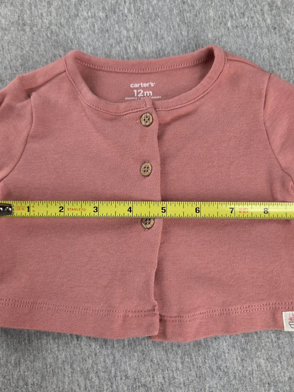 Carter's Light Orange Long-Sleeve Baby Cardigan  12 M